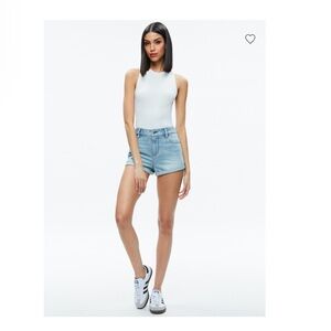 Alice & Olivia Maggie Midrise shorts 0 jean shorts denim